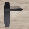Art Deco ADR012 Lever Latch Door Handles on Backplate - 3 Finishes