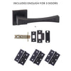 Forme Artemide Designer Lever on Minimal Square Rose - Matt Black Handle Pack