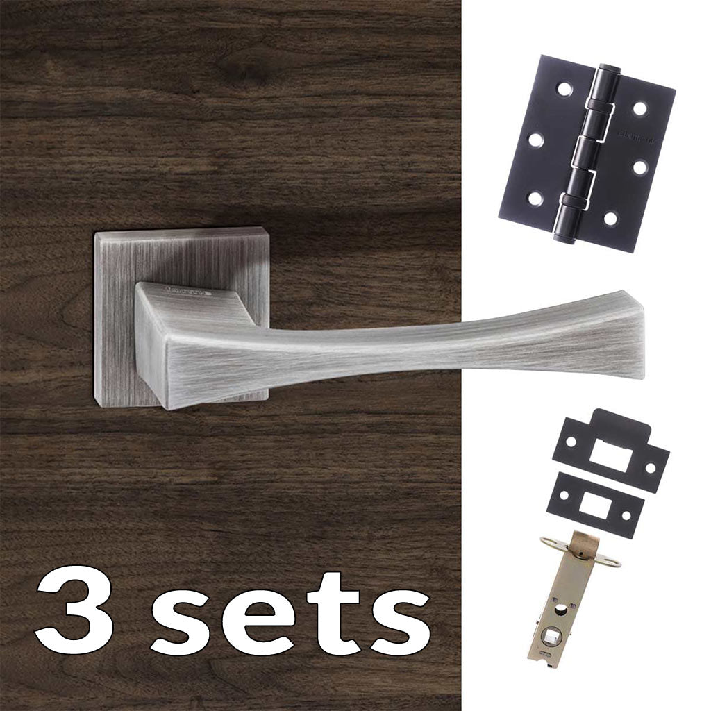 Three Pack Forme Artemide Designer Lever on Minimal Square Rose - Urban Graphite