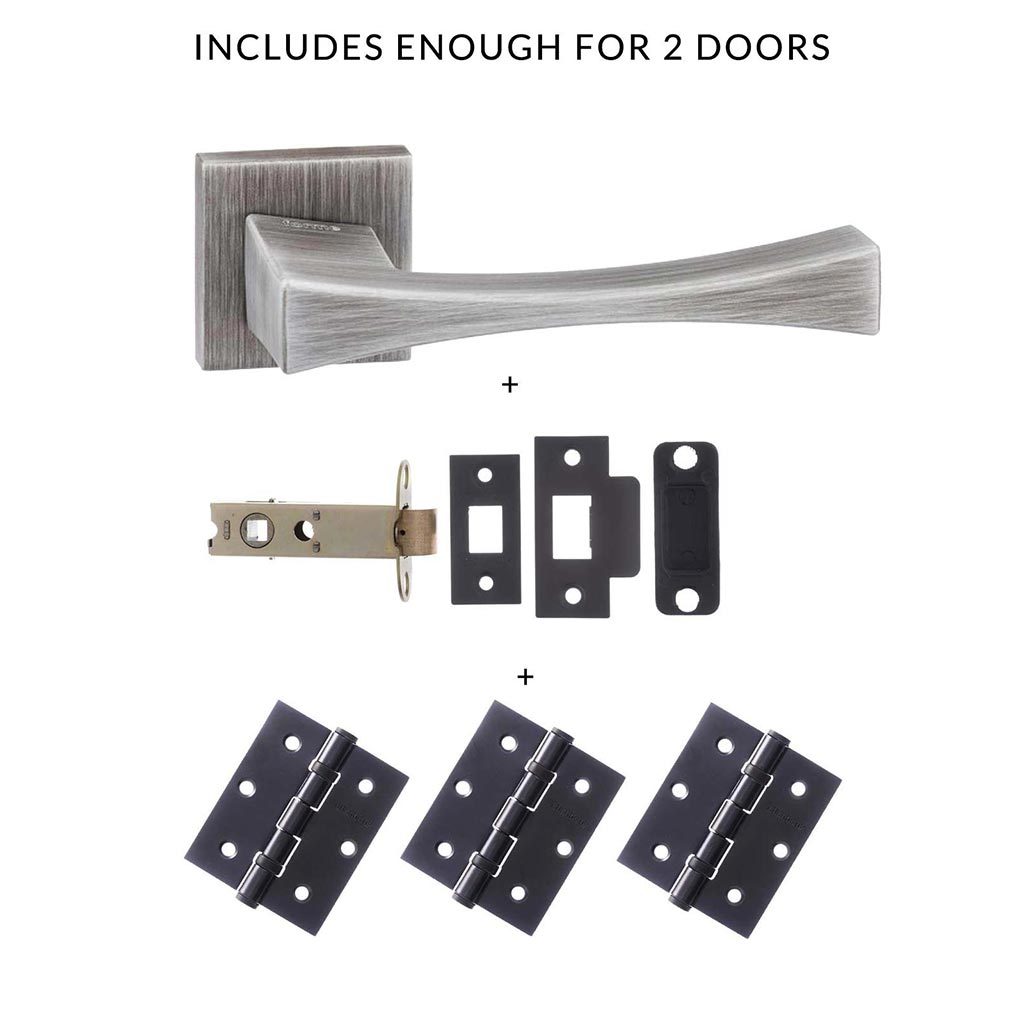 Forme Artemide Designer Lever on Minimal Square Rose - Urban Graphite Handle Pack
