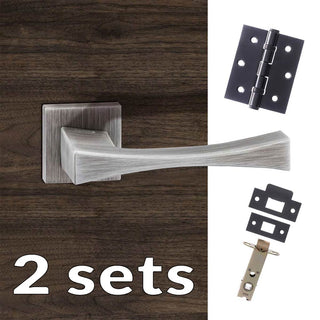 Image: Two Pack Forme Artemide Designer Lever on Minimal Square Rose - Urban Graphite