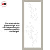 Eco-Urban Artisan Single Evokit Pocket Door - Birch Tree 6mm Obscure Glass - Clear Printed Design - Colour & Size Options