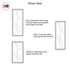 Eco-Urban Artisan® Double Evokit Pocket Door - Birch Tree 6mm Obscure Glass - Clear Printed Design - Colour & Size Options