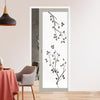 Eco-Urban Artisan Single Evokit Pocket Door - Birch Tree 6mm Obscure Glass - Clear Printed Design - Colour & Size Options