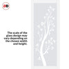 Eco-Urban Artisan® Double Evokit Pocket Door - Blooming Tree 6mm Obscure Glass - Clear Printed Design - Colour & Size Options