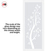 Eco-Urban Artisan® Single Evokit Pocket Door - Blooming Tree 6mm Obscure Glass - Clear Printed Design - Colour & Size Options