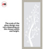 Eco-Urban Artisan® Double Evokit Pocket Door - Blooming Tree 6mm Obscure Glass - Obscure Printed Design - Colour & Size Options