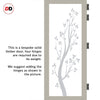 Artisan Solid Wood Internal Door Pair - Blooming Tree 6mm Obscure Glass - Obscure Printed Design - Eco-Urban® 6 Premium Primed Colour Choices
