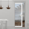 Eco-Urban Artisan® Single Evokit Pocket Door - Drem 6mm Clear Glass - Obscure Printed Design - Colour & Size Options