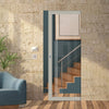 Eco-Urban Artisan® Single Absolute Evokit Pocket Door - Gogar 6mm Clear Glass - Obscure Printed Design - Colour & Size Options