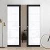 Eco-Urban Artisan® Double Absolute Evokit Pocket Door - Gullane 6mm Obscure Glass - Obscure Printed Design - Colour & Size Options