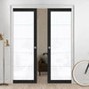 Eco-Urban Artisan Double Evokit Pocket Door - Gullane 6mm Obscure Glass - Obscure Printed Design - Colour & Size Options
