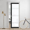 Eco-Urban Artisan® Single Evokit Pocket Door - Lauder 6mm Obscure Glass - Obscure Printed Design - Colour & Size Options