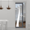 Eco-Urban Artisan® Single Evokit Pocket Door - Roslin 6mm Clear Glass - Obscure Printed Design - Colour & Size Options