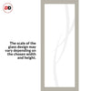 Eco-Urban Artisan® Single Absolute Evokit Pocket Door - Stenton 6mm Obscure Glass - Clear Printed Design - Colour & Size Options