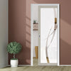 Eco-Urban Artisan® Single Evokit Pocket Door - Stenton 6mm Obscure Glass - Clear Printed Design - Colour & Size Options