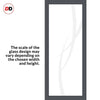 Eco-Urban Artisan® Double Evokit Pocket Door - Stenton 6mm Obscure Glass - Obscure Printed Design - Colour & Size Options