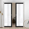 Eco-Urban Artisan Double Evokit Pocket Door - Winton 6mm Obscure Glass - Obscure Printed Design - Colour & Size Options