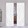 Eco-Urban Artisan Double Evokit Pocket Door - Zebra Animal Print 6mm Obscure Glass - Obscure Printed Design - Colour & Size Options