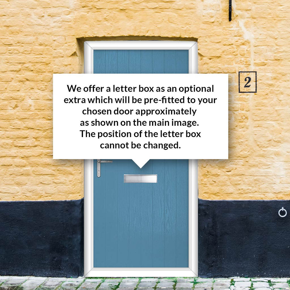 Cottage Style Aruba 1 Composite Front Door Set with Matisse Glass - Shown in Pastel Blue