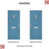 Cottage Style Aruba 1 Composite Front Door Set with Matisse Glass - Shown in Pastel Blue
