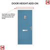 Cottage Style Aruba 1 Composite Front Door Set with Matisse Glass - Shown in Pastel Blue