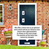 Cottage Style Aruba 3 Composite Front Door Set with Hnd Kupang Blue Glass - Shown in Blue