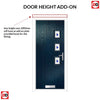 Cottage Style Aruba 3 Composite Front Door Set with Hnd Kupang Blue Glass - Shown in Blue