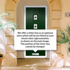 Cottage Style Aruba 3 Composite Front Door Set with Central Laptev Black Glass - Shown in Green