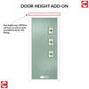 Cottage Style Aruba 3 Composite Front Door Set with Hnd Laptev Green Glass - Shown in Chartwell Green