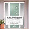 Cottage Style Aruba 3 Composite Front Door Set with Double Side Screen - Hnd Laptev Green Glass - Shown in Chartwell Green