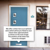 Cottage Style Aruba 3 Composite Front Door Set with Hnd Diamond Grey Glass - Shown in Pastel Blue