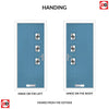 Cottage Style Aruba 3 Composite Front Door Set with Hnd Diamond Grey Glass - Shown in Pastel Blue