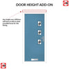 Cottage Style Aruba 3 Composite Front Door Set with Hnd Diamond Grey Glass - Shown in Pastel Blue