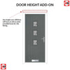 Cottage Style Aruba 3 Composite Front Door Set with Central Matisse Glass - Shown in Mouse Grey