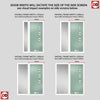 Cottage Style Aruba 3 Composite Front Door Set with Single Side Screen - Hnd Laptev Green Glass - Shown in Chartwell Green