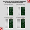Cottage Style Aruba 3 Composite Front Door Set with Single Side Screen - Central Laptev Black Glass - Shown in Green