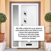 Cottage Style Aruba 3 Composite Front Door Set with Single Side Screen - Hnd Diamond Black Glass - Shown in White