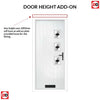 Cottage Style Aruba 3 Composite Front Door Set with Hnd Diamond Black Glass - Shown in White