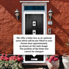 Cottage Style Aruba 4 Composite Front Door Set with Central Laptev Black Glass - Shown in Black