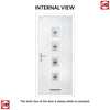 Cottage Style Aruba 4 Composite Front Door Set with Central Laptev Black Glass - Shown in Black