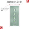 Cottage Style Aruba 4 Composite Front Door Set with Central Murano Green Glass - Shown in Chartwell Green