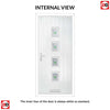 Cottage Style Aruba 4 Composite Front Door Set with Central Murano Green Glass - Shown in Chartwell Green