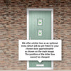 Cottage Style Aruba 4 Composite Front Door Set with Central Murano Green Glass - Shown in Chartwell Green