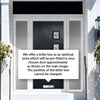 Cottage Style Aruba 4 Composite Front Door Set with Double Side Screen - Hnd Pusan Glass - Shown in Anthracite Grey