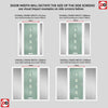 Cottage Style Aruba 4 Composite Front Door Set with Double Side Screen - Central Murano Green Glass - Shown in Chartwell Green