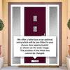 Cottage Style Aruba 4 Composite Front Door Set with Double Side Screen - Central Matisse Glass - Shown in Purple Violet