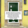 Cottage Style Aruba 4 Composite Front Door Set with Hnd Flair Glass - Shown in Green