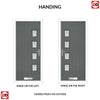 Cottage Style Aruba 4 Composite Front Door Set with Hnd Elderton Glass - Shown in Mouse Grey