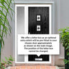 Cottage Style Aruba 4 Composite Front Door Set with Single Side Screen - Central Laptev Black Glass - Shown in Black